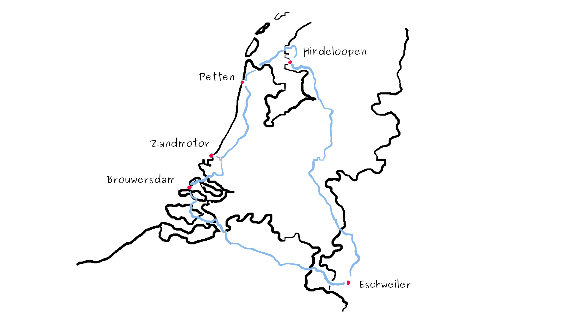 Route 5-tägiger Kite-Roadtrip an Hollands Küsten